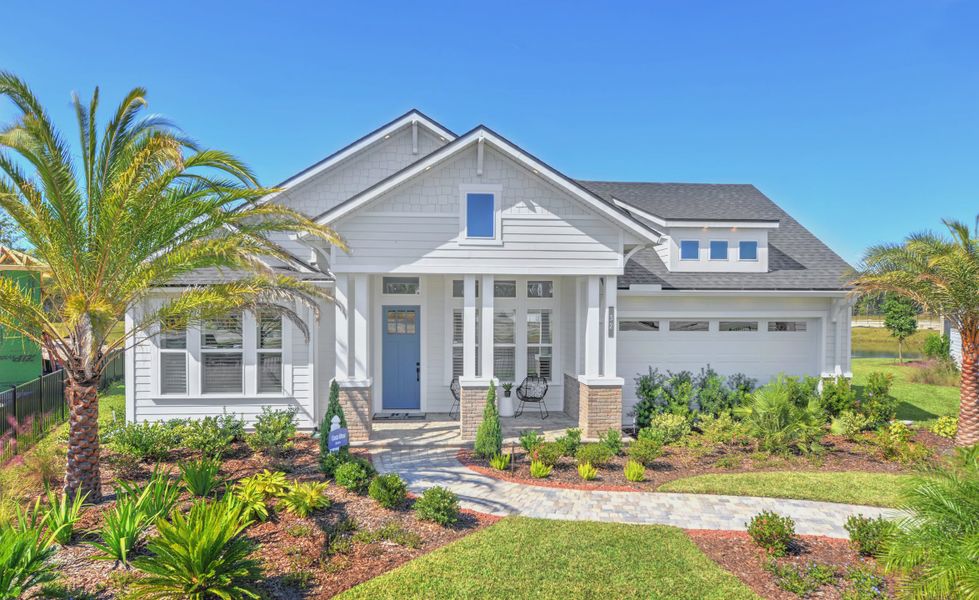 Front exterior of a home in the SilverLeaf community, located in St. Augustine, FL (Image 4).