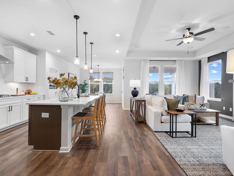 Furnished interior in a model home at Kelly Preserve in Loganville (Image 14).