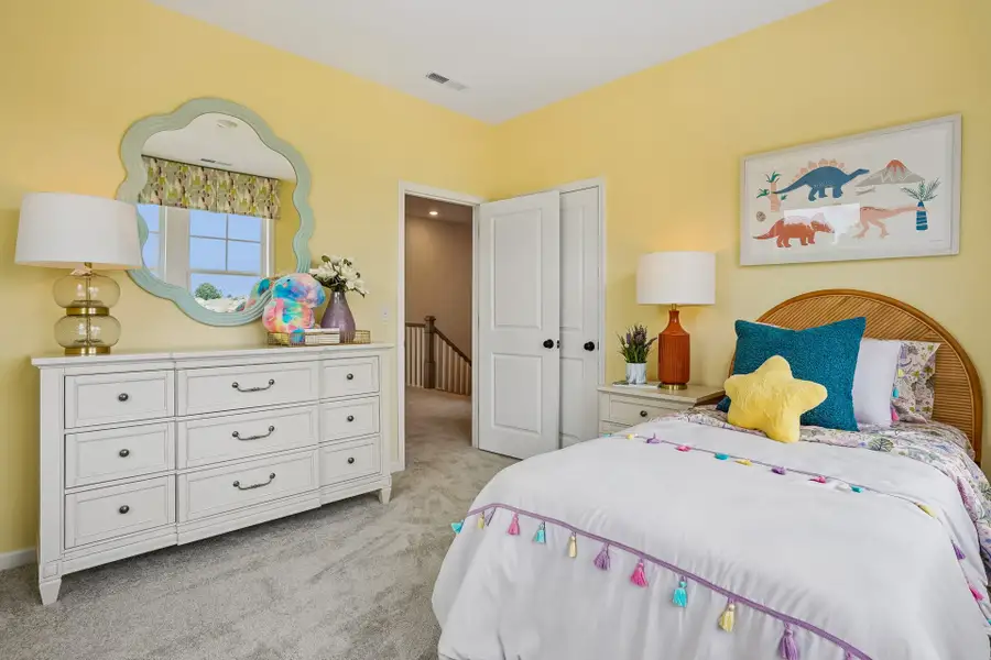 Furnished interior in a model home at South Lake Townes at Flowers Plantation in Clayton (Image 43).