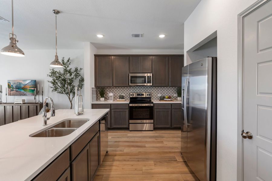 Furnished interior in a model home at Eastern Wells in Jarrell (Image 22). Furnished interior in a model home at Eastern Wells in Jarrell (Image 22).