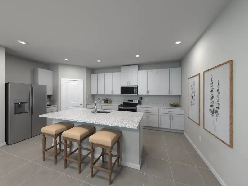 Furnished interior in a model home at Kings Creek - Premier Series in Jacksonville (Image 4).