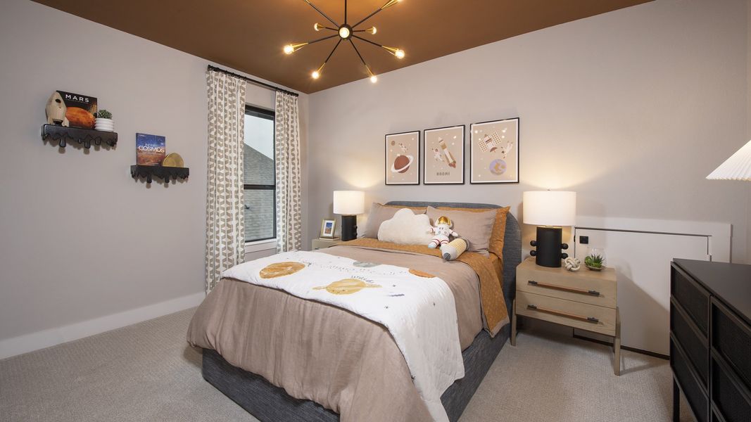 Furnished interior in a model home at Parten 65' in Austin (Image 21).