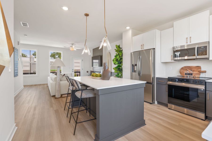 Furnished interior in a model home at Array in Atlanta (Image 51).