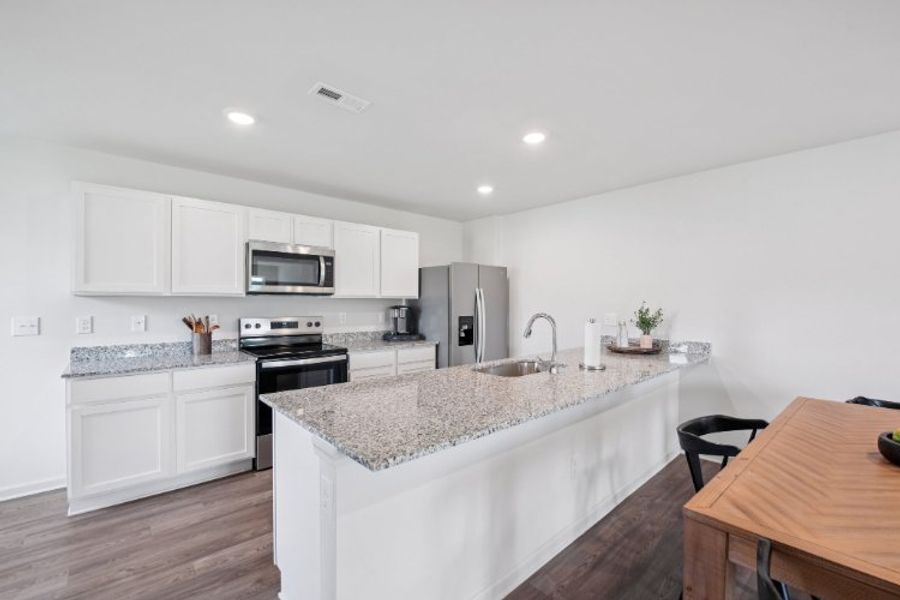 A kitchen with white cabinets. A kitchen with white cabinets.