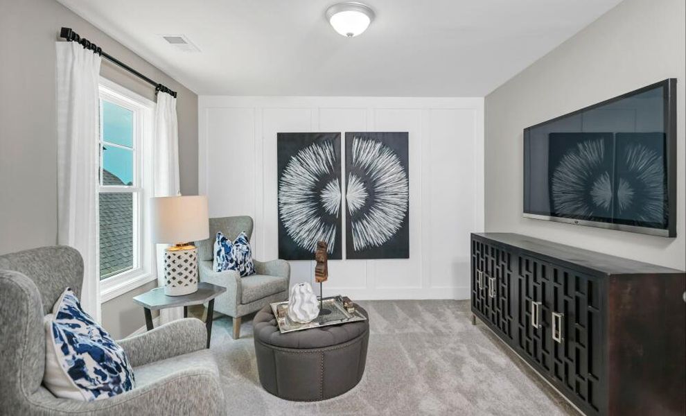 Furnished interior in a model home at Kilburne Village in Greensboro (Image 14).