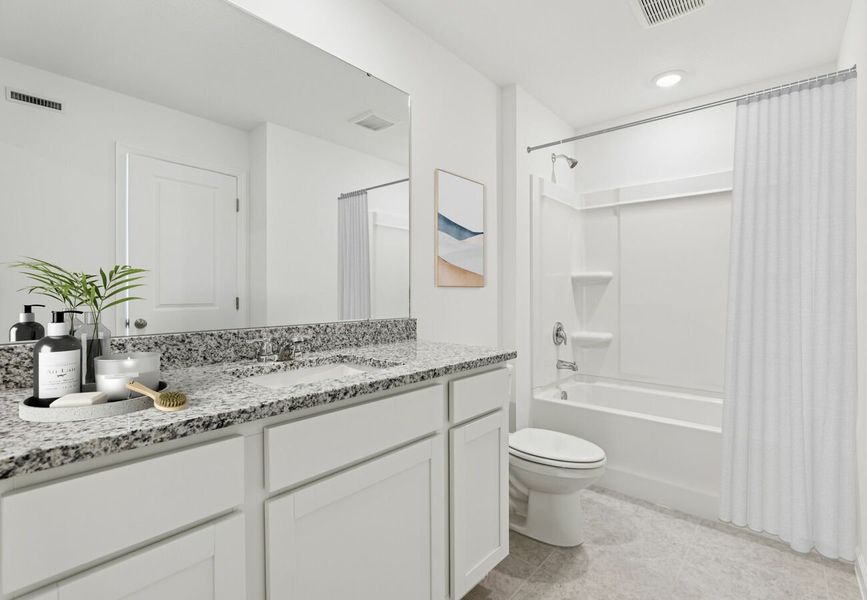 Furnished interior in a model home at Catamaran Cove in Rockledge (Image 13). Furnished interior in a model home at Catamaran Cove in Rockledge (Image 13).