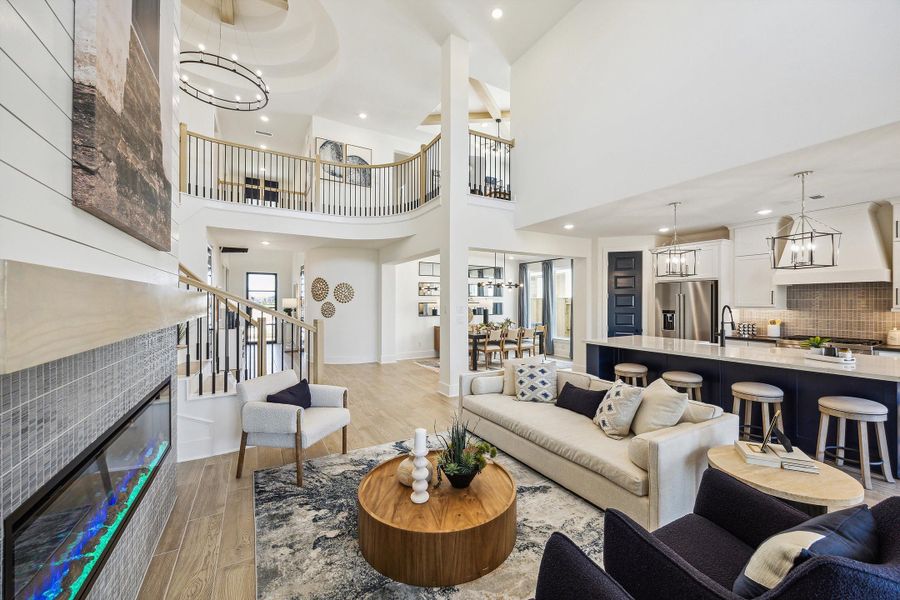 Furnished interior in a model home at Everly - 50' in Hockley (Image 1).