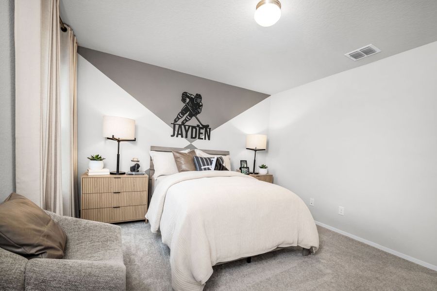 Furnished interior in a model home at Applewhite Meadows in San Antonio (Image 41).