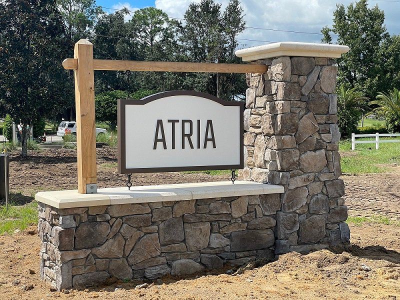 Entrance to the Atria at Ridgewood Lakes community in Davenport, FL, featuring signage and landscaping (Image 1). Entrance to the Atria at Ridgewood Lakes community in Davenport, FL, featuring signage and landscaping (Image 1).