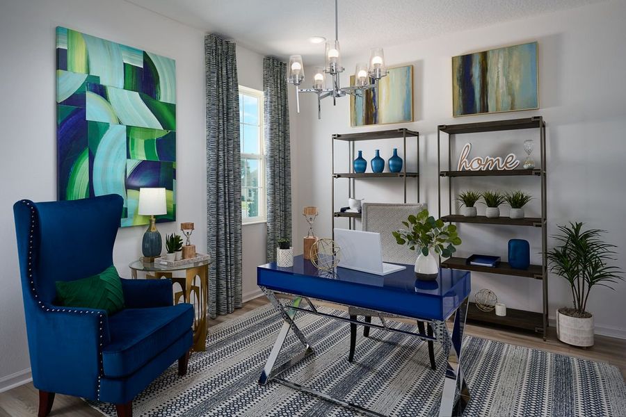 Furnished interior in a model home at Summerbrooke in Mount Dora (Image 21).