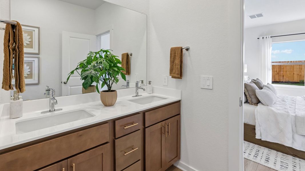 Furnished interior in a model home at Frontier in Mustang Ridge (Image 22).