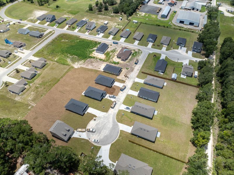 Aerial view of the Rolling Hills community in Bell, FL, showing layout and nearby surroundings (Image 8).