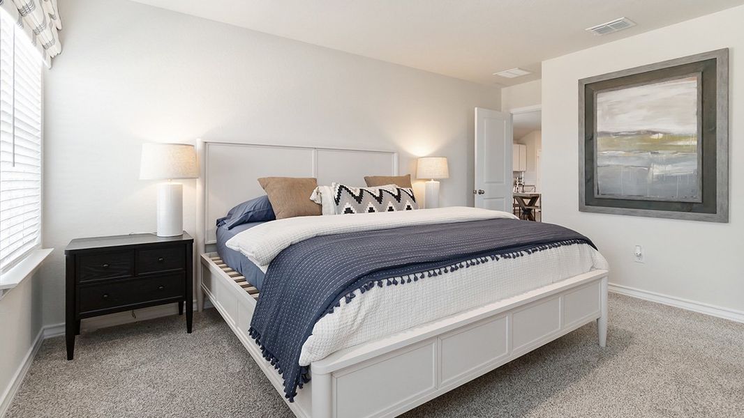 Furnished interior in a model home at High Garden in Comfort (Image 18).