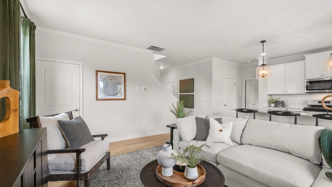 Furnished interior in a model home at Fairway 17 at Mirror Lake in Villa Rica (Image 28).