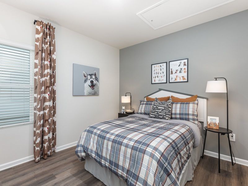 Secondary bedroom in the Chandler floorplan at a Meritage Homes community in Angier, NC.