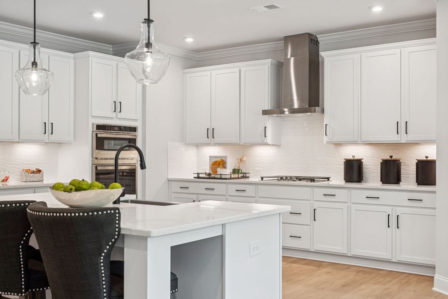 Stylish Kitchens with Island Seating and GE Appliances