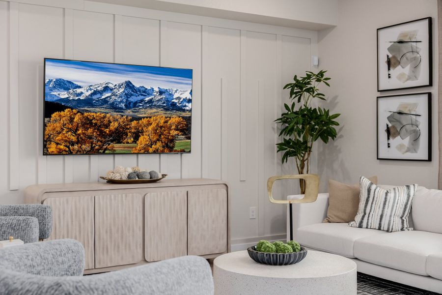 Furnished interior in a model home at Arras Park in Thornton (Image 31).