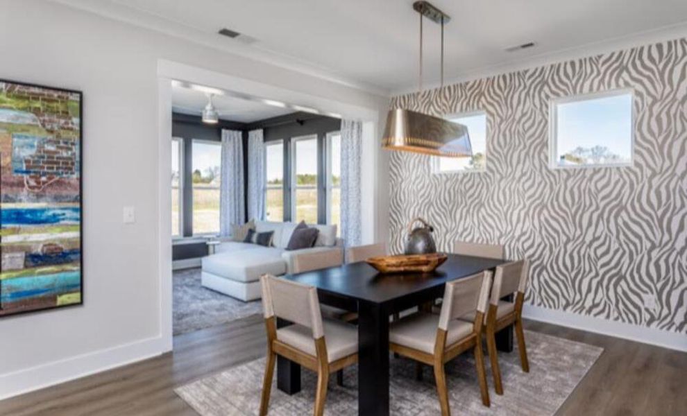 Furnished interior in a model home at Black Forest Pointe in Benson (Image 17).