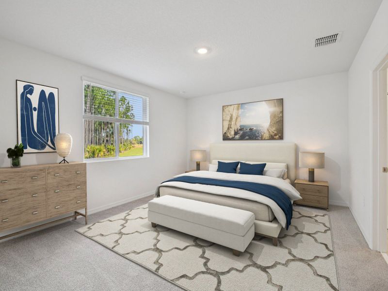 Furnished interior in a model home at Ridgehaven - Villas in Ormond Beach (Image 11).