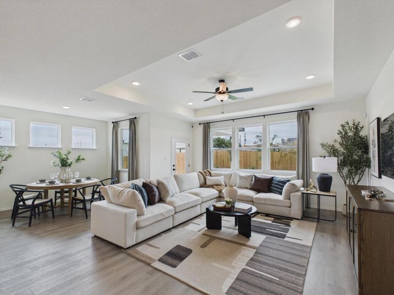 Furnished interior in a model home at Rayburn Valley in San Antonio (Image 4). Furnished interior in a model home at Rayburn Valley in San Antonio (Image 4).