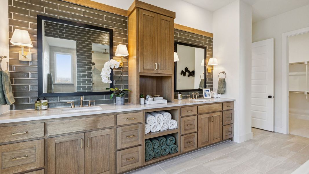 Furnished interior in a model home at The Reserve at Watters in Allen (Image 30).