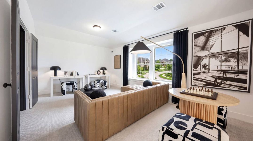 Furnished interior in a model home at Brookfield in Melissa (Image 35).