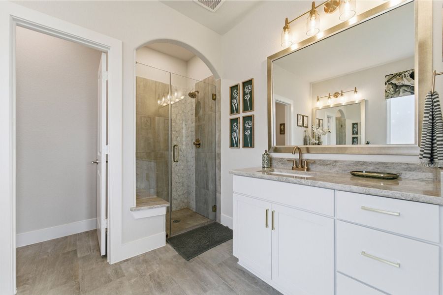 Furnished interior in a model home at Sundance Cove in Crosby (Image 25).