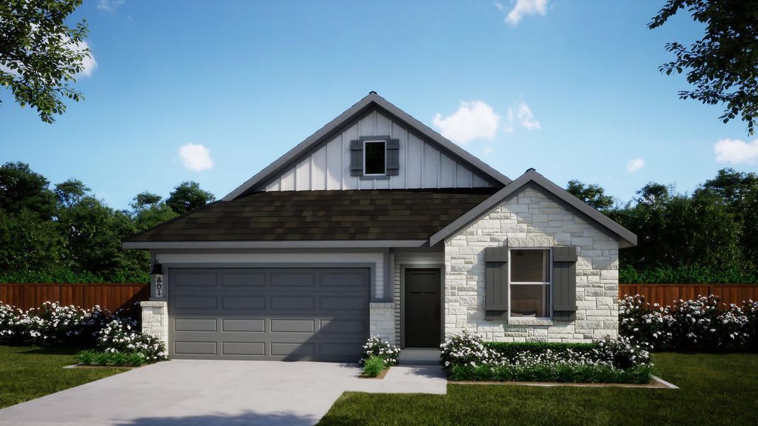 Elevation F | Jaya | Topaz Collection – Freedom at Anthem in Kyle, TX by Landsea Homes