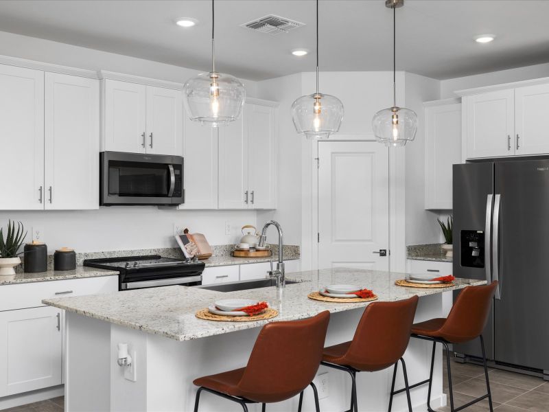 Kitchen in Leslie Floorplan modeled at Allure Vista