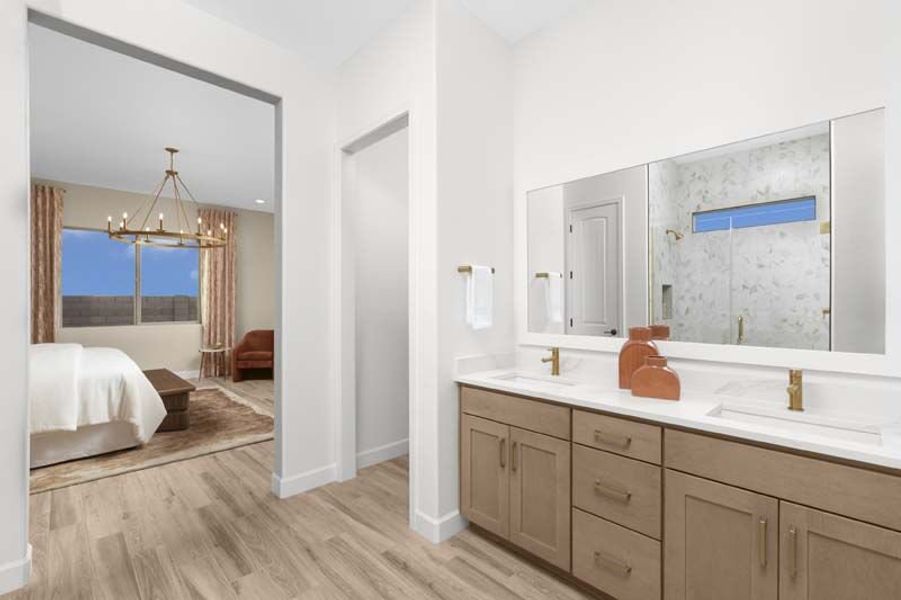 Furnished interior in a model home at Silverbell Ridge in Tucson (Image 20). Furnished interior in a model home at Silverbell Ridge in Tucson (Image 20).