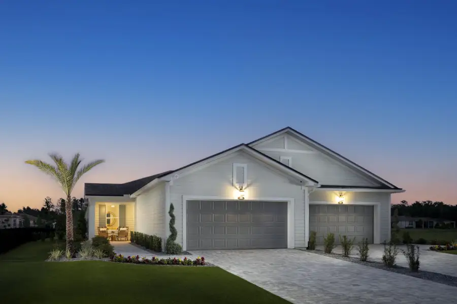 Front exterior of a home in the RiverTown - WaterSong community, located in St. Johns, FL (Image 5). Front exterior of a home in the RiverTown - WaterSong community, located in St. Johns, FL (Image 5).