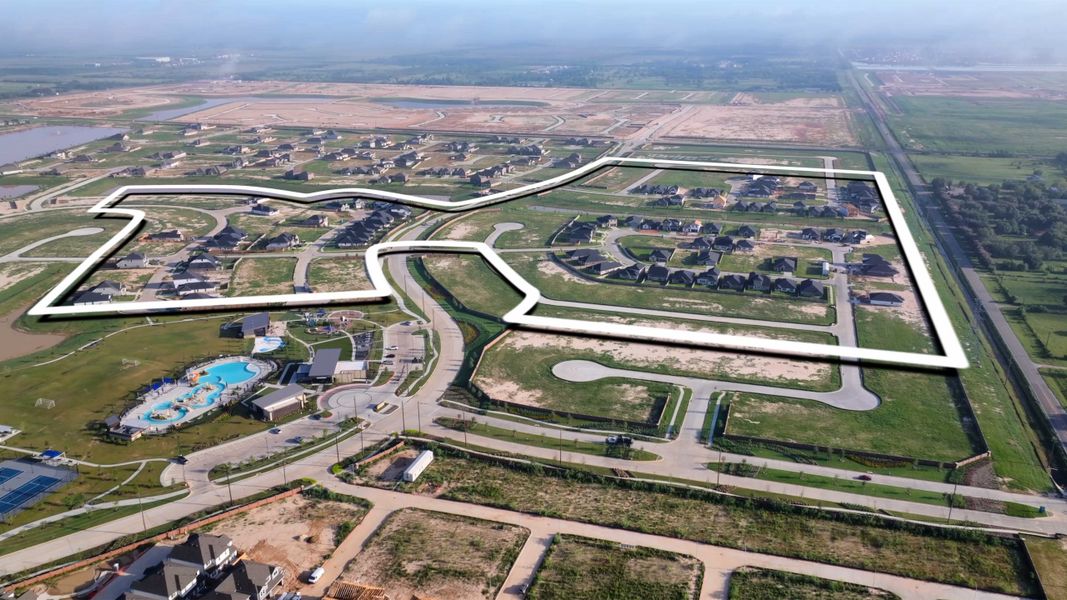 Aerial view of the Sunterra community in Katy, TX, showing layout and nearby surroundings (Image 10).