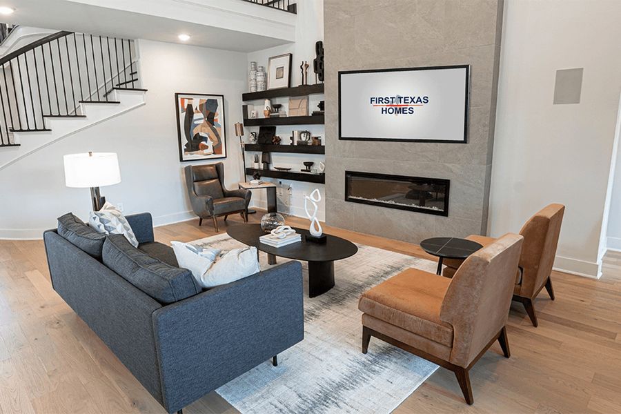 Furnished interior in a model home at Solterra in Mesquite (Image 12).