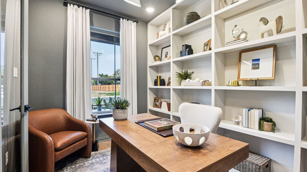 Furnished interior in a model home at Clear Creek in New Braunfels (Image 34).