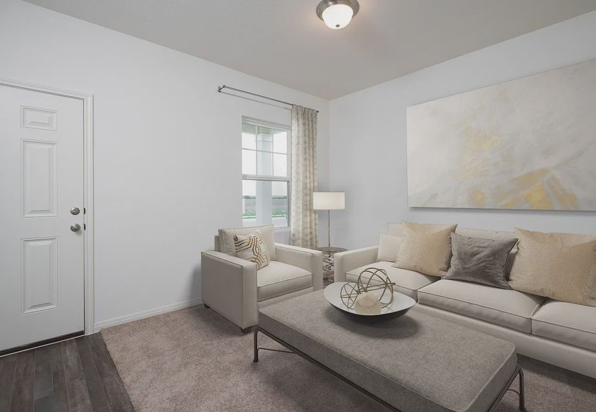 Furnished interior in a model home at Rolling Glen in Hutto (Image 6).