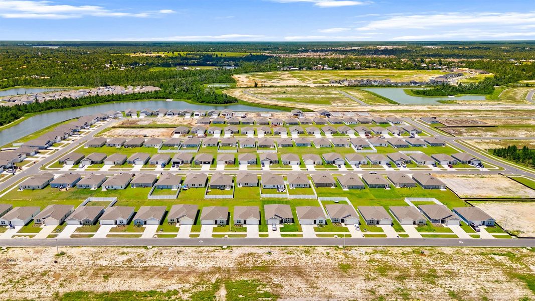 Aerial view of the Liberty community in Panama City, FL, showing layout and nearby surroundings (Image 16).