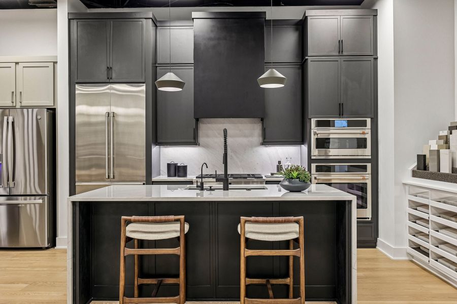 Furnished interior in a model home at Freedom at Anthem in Kyle (Image 32).