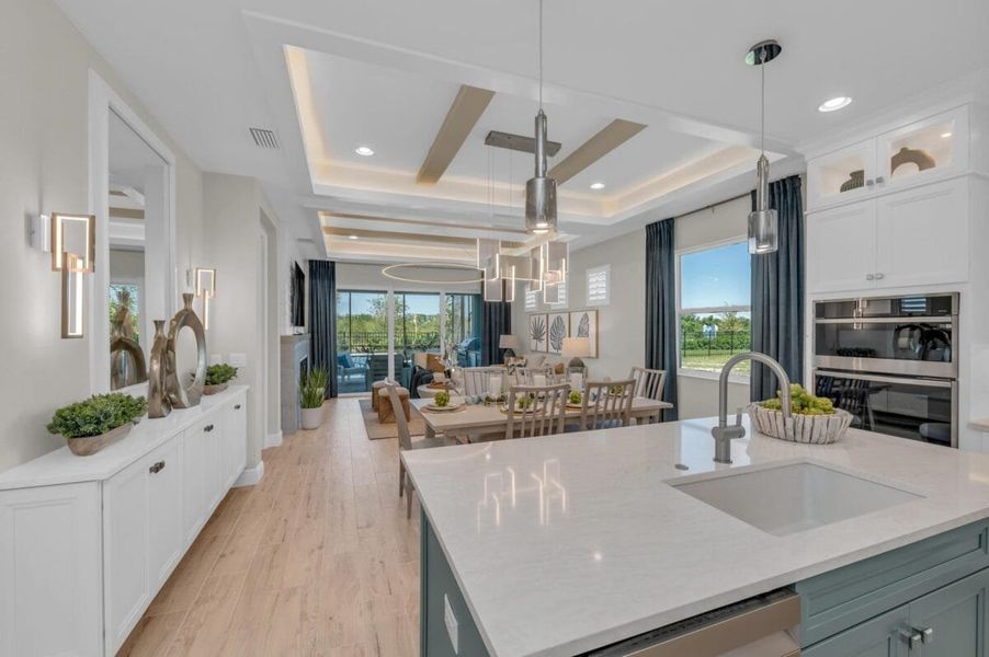 Furnished interior in a model home at The Laurels in Parrish (Image 169).