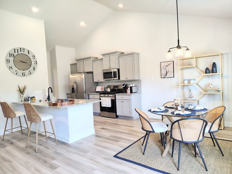 Furnished interior in a model home at Greystone in Angleton (Image 6).