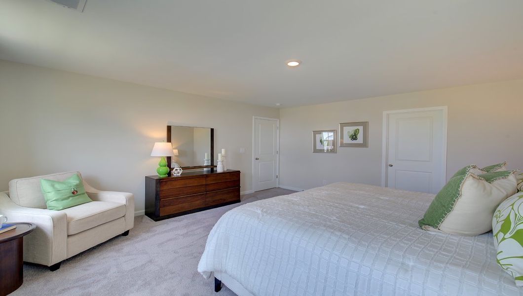 Furnished interior in a model home at Tap Root Farms in Fletcher (Image 17).