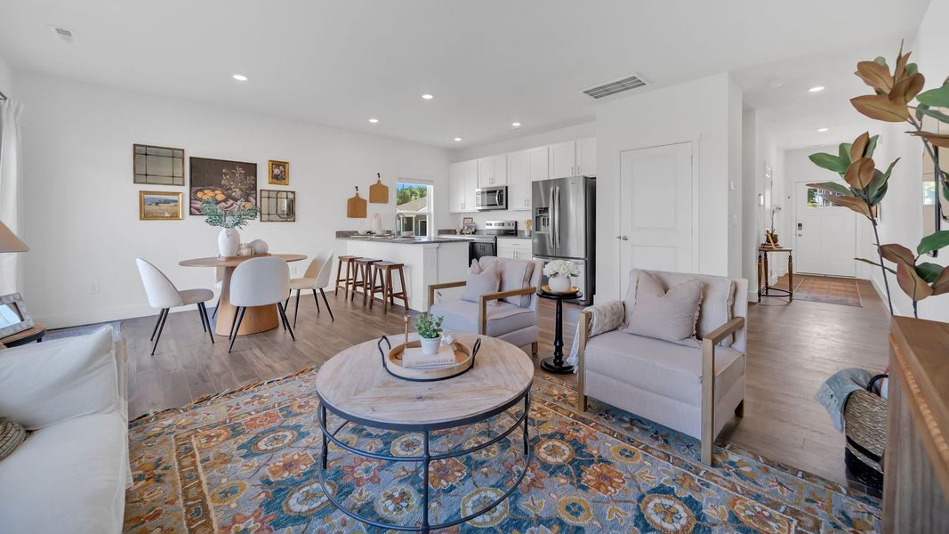 Furnished interior in a model home at Spring Lake Farms Townhomes in Knoxville (Image 8).