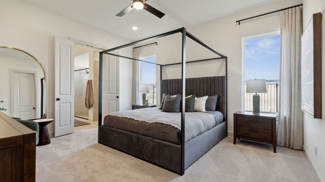 Furnished interior in a model home at Hazelwood 40' Series in Frisco (Image 38). Furnished interior in a model home at Hazelwood 40' Series in Frisco (Image 38).