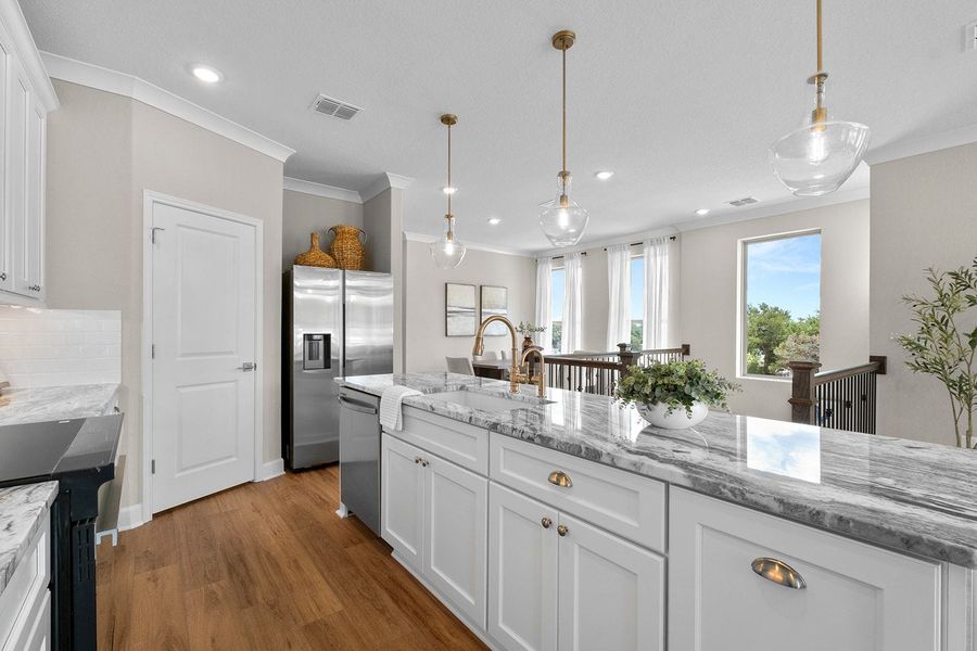 Furnished interior in a model home at Friedrich Hill in San Antonio (Image 37).