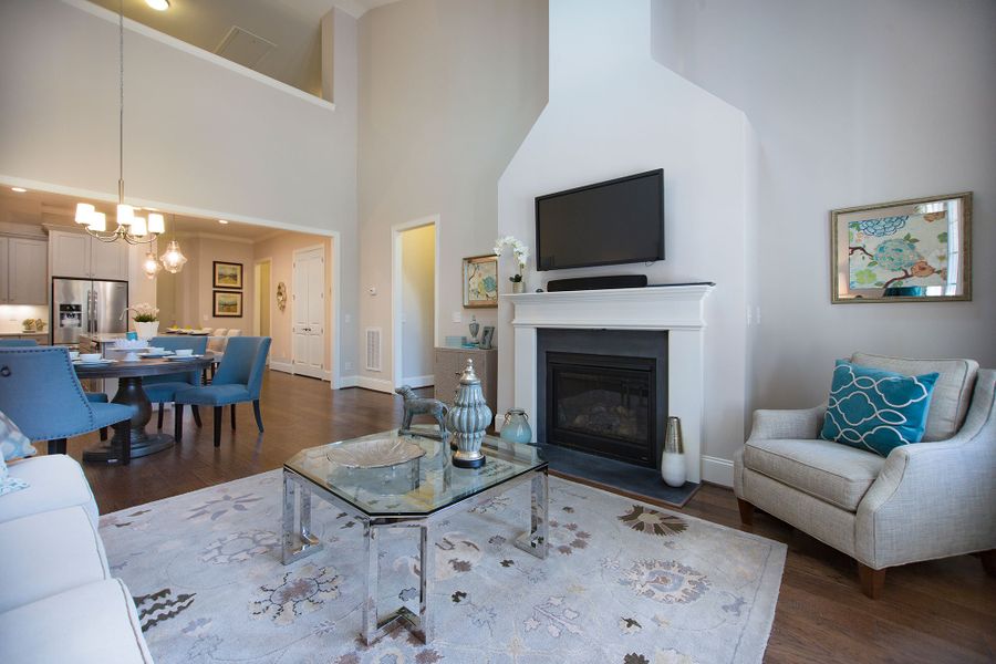 Furnished interior in a model home at Fairway Villas at Croasdaile - Durham - Robuck Homes in Garner (Image 4). Furnished interior in a model home at Fairway Villas at Croasdaile - Durham - Robuck Homes in Garner (Image 4).