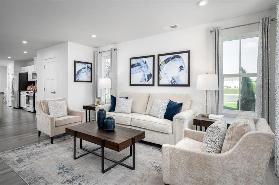Furnished interior in a model home at Berkeley Villas in Spartanburg (Image 8).