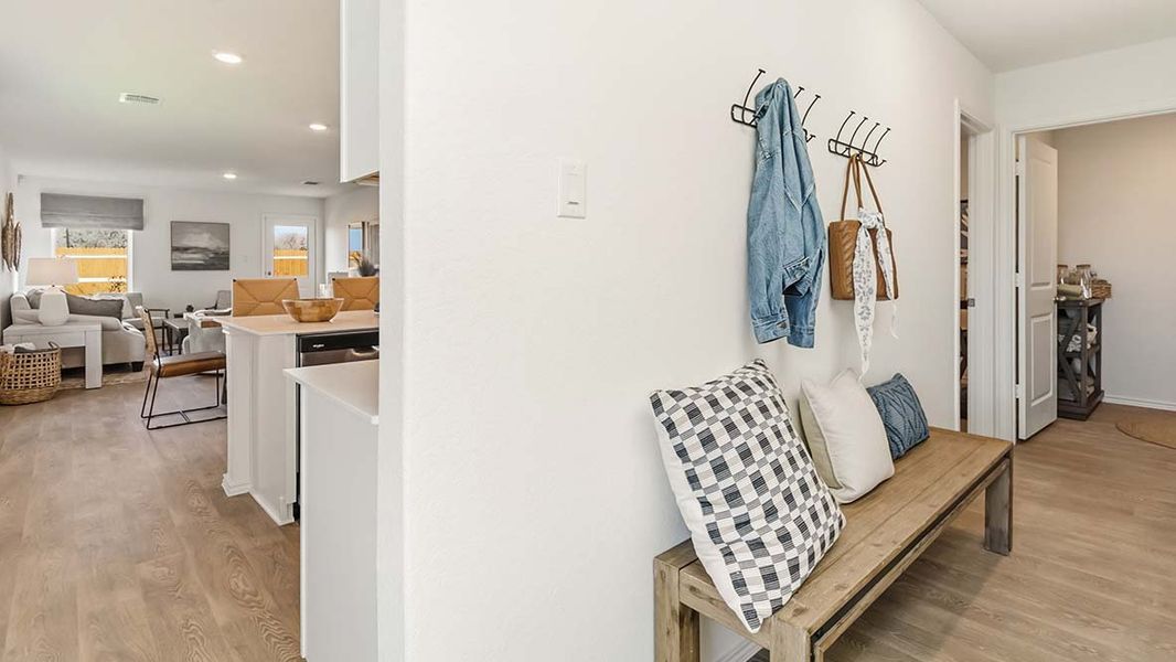 Furnished interior in a model home at Hickory Ridge in Elmendorf (Image 21).