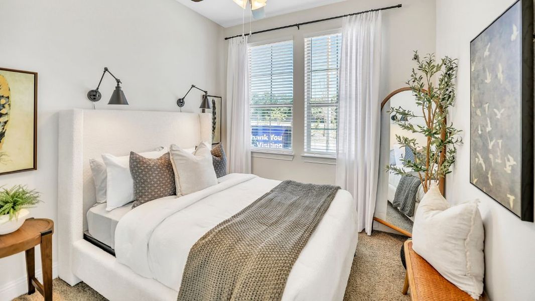 Furnished interior in a model home at The Avenue in Allen (Image 12).