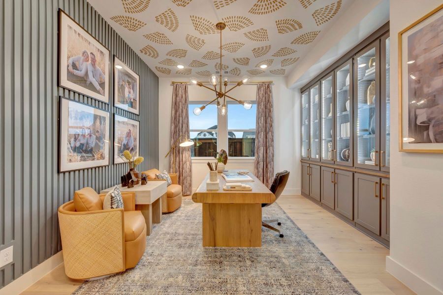 Furnished interior in a model home at Furst Ranch in Bartonville (Image 7).