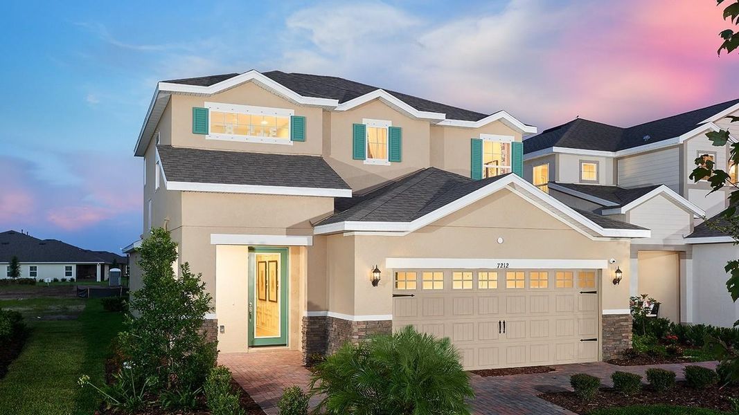 Front exterior of a home in the Waterset community, located in Apollo Beach, FL (Image 3).