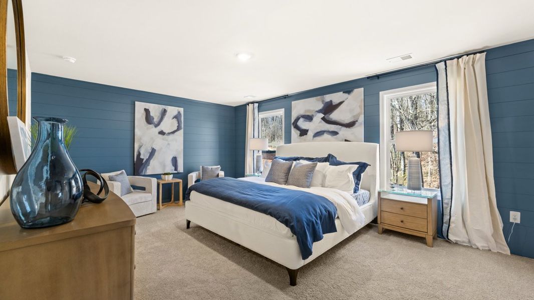 Furnished interior in a model home at Liberty Crossing in Braselton (Image 15).